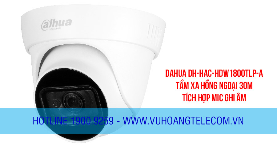 Camera HDCVI Dome 8MP DAHUA DH-HAC-HDW1800TLP-A